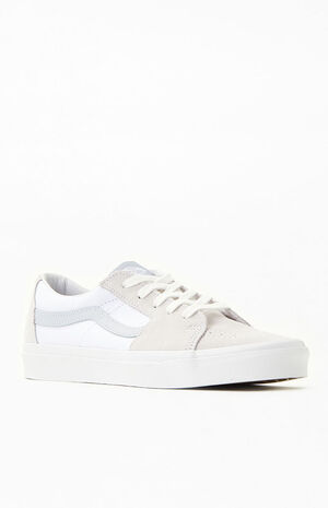 White & Gray Sk8-Low Shoes image number 1
