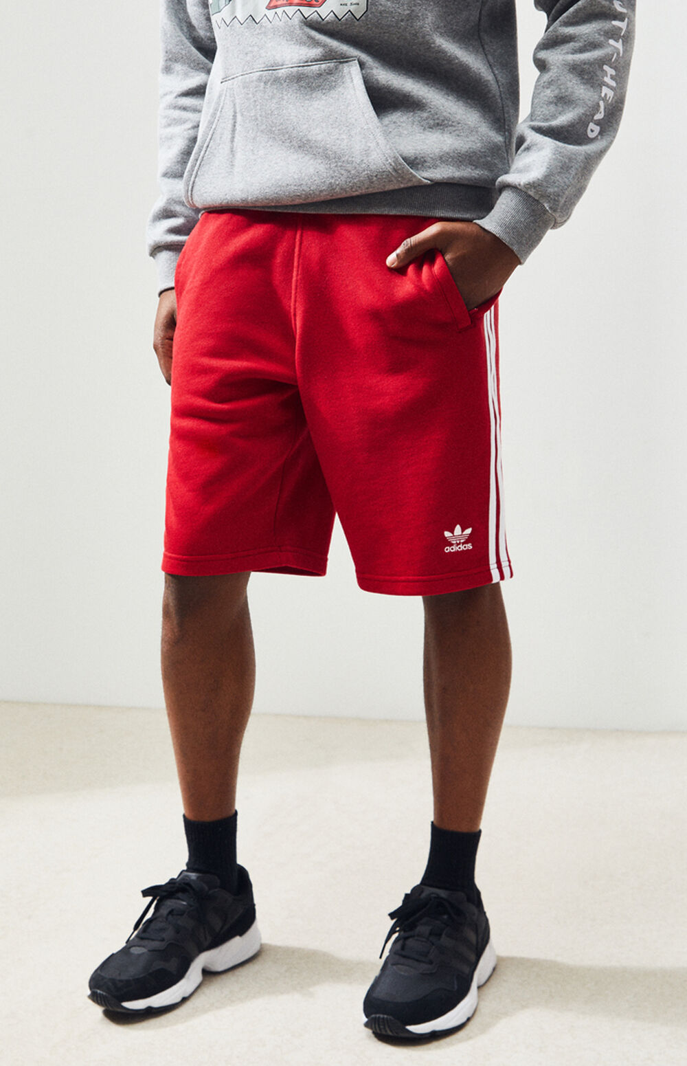 adidas Red 3Stripes Active Short PacSun PacSun