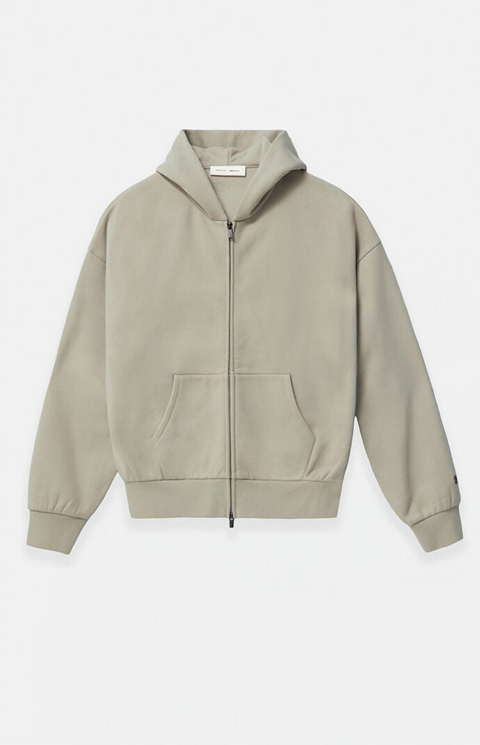 トップス FEAR OF GOD XO CLASSIC ZIP HOODIE Fear of God ESSENTIALS Concrete Heather Classic Fleece Zip