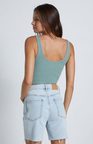 Scoop Neck Cropped Tank Top image number 4