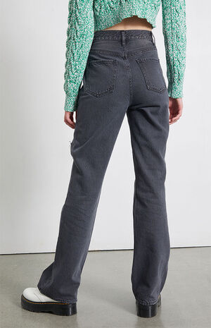 Eco Black Cutout High Waisted Bootcut Jeans image number 4