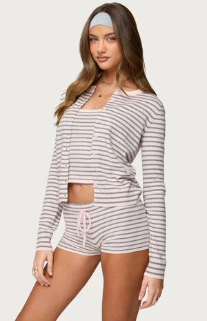 Lillian Striped Button Up Knit Cardigan image number 2