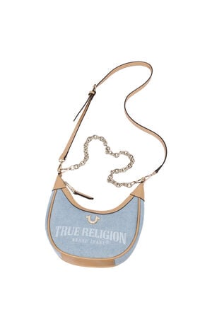 Bailey Denim & Faux Leather Hobo Bag image number 9