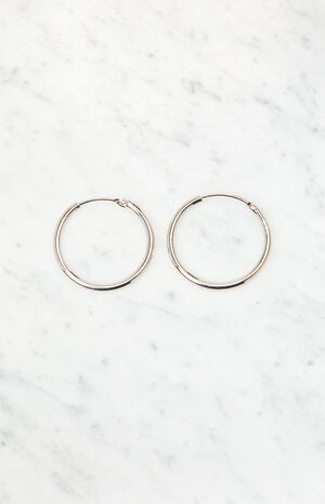 Silver Hoop Earrings image number 1