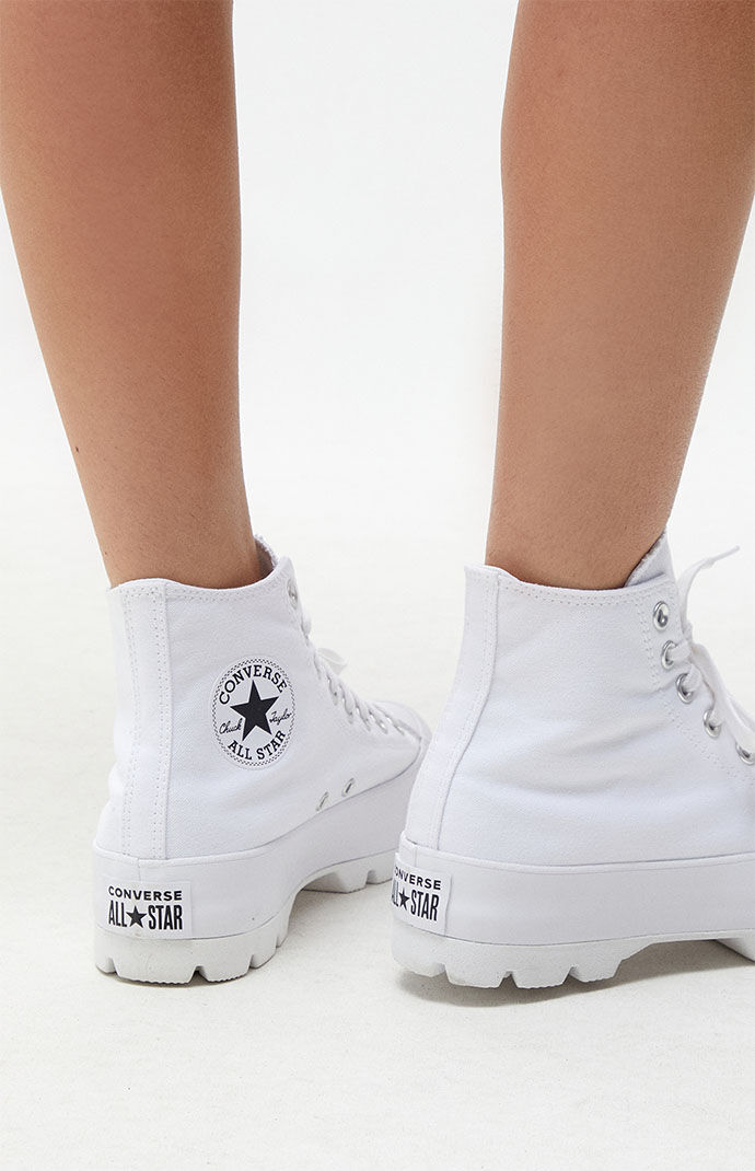 Chunky white converse deals