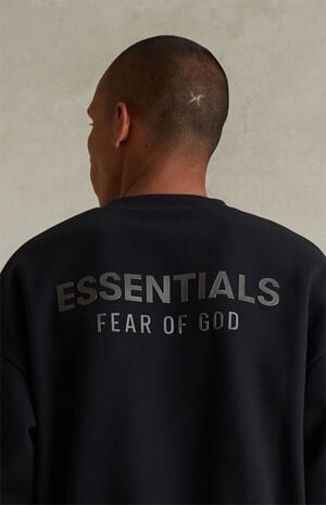 Jet Black Classic Fleece Crew Neck Sweatshirt image number 5