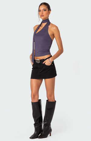 Melony Asymmetric Scarf Top image number 3