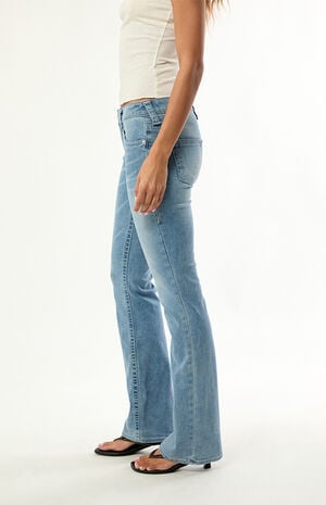 Light Indigo Becca Mid Rise Bootcut Jeans image number 3