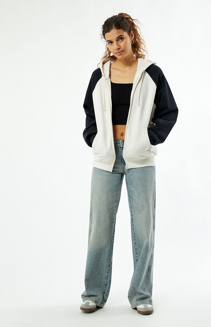 Pacsun Colorblock Raglan Zip Up Hoodie | PacSun