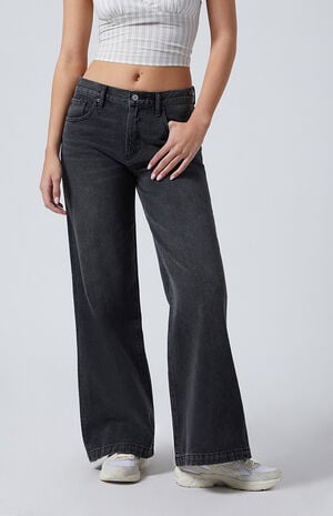 Baggy Jeans Black Jeans Under 300 WIDE-LEG ICE BLACK JEANS FOR
