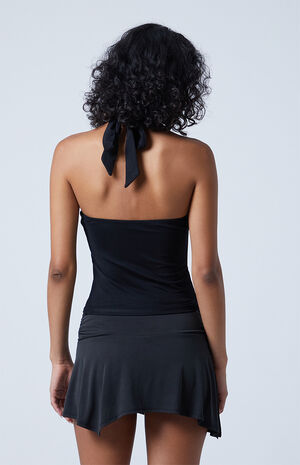 Washed Black Slinky Mini Skort image number 5