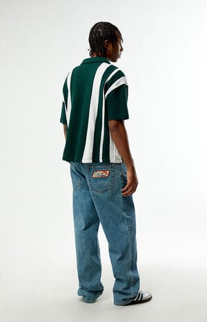 Dylan Baggy Jeans Embroidered Patch Medium Blue image number 1