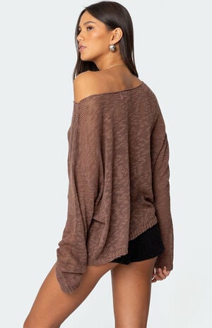 Bri Oversized Boat Neck Sweater image number 5