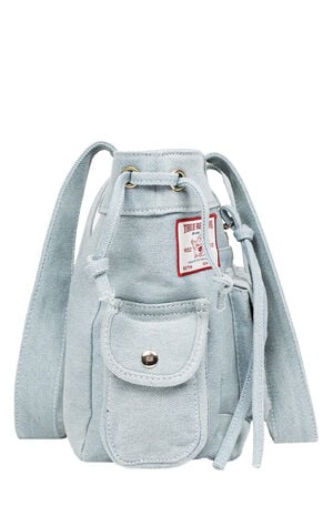 Blue Denim Multi Patch Tote Bag image number 5