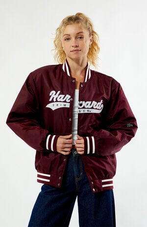 Harvard Crimson A-Game Varsity Bomber Jacket image number 1