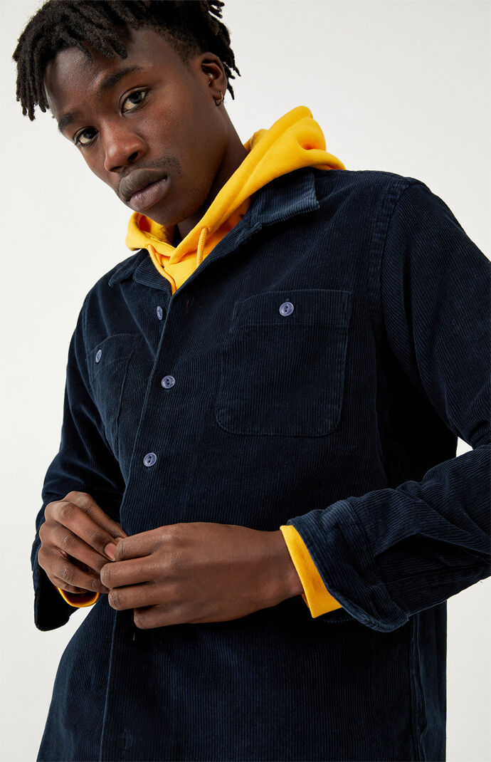 Corduroy Long Sleeve Button Up Shirt