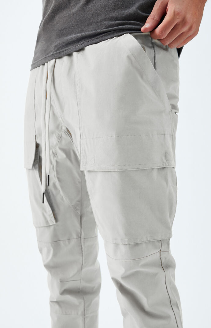 Utility Gray Slim Cargo Pants