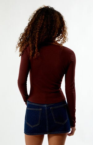 Your Favorite Naomi Scoop Button Long Sleeve Top | PacSun