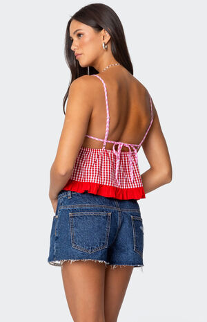 Joanne Mixed Gingham Tank Top image number 5