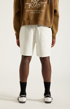 Fleece Cream Sweat Shorts image number 5