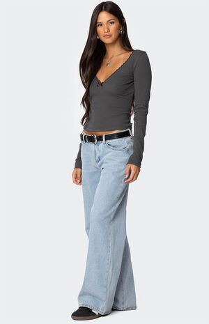 Adrienne Lace Trim Top image number 4