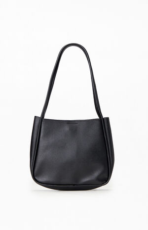 Faux Leather Mini Bucket Tote Bag image number 1