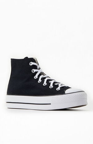 Women's Black Chuck Taylor All Star High Top Platform Sneakers