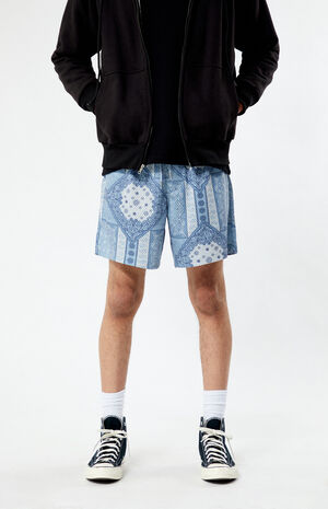 Printed Mesh Basketball Shorts image number 4