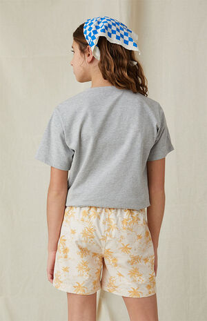 Tan Palm Island Elastic Waist Boardshorts image number 4