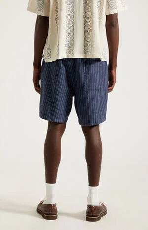 Pinstripe&nbsp;Linen Shorts image number 5