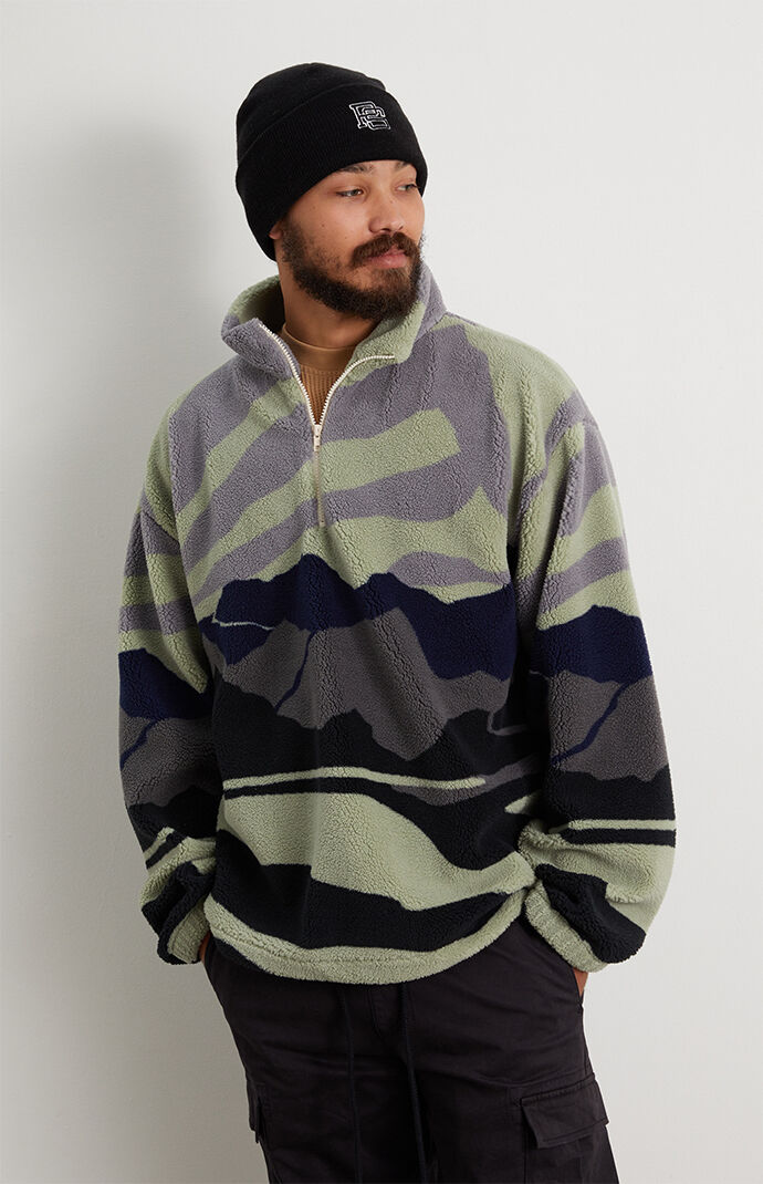 PacSun Scenic Sherpa Quarter Zip Sweatshirt PacSun