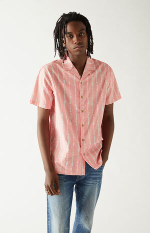 Striped Resort Seersucker Camp Shirt Striped Resort Seersucker Camp Shirt image number null