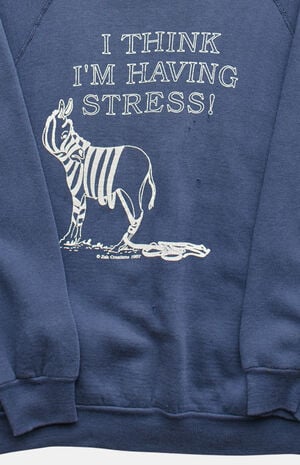 '80s I Think I'm Having Stress Crew Neck Sweatshirt image number 4