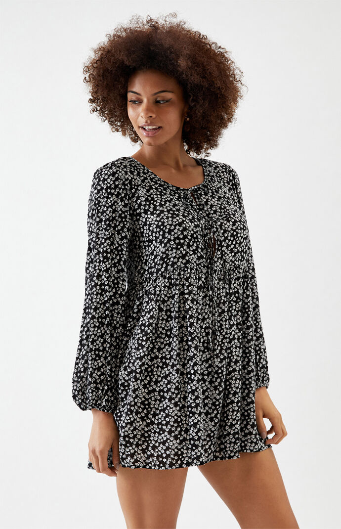 Double Tie Front Babydoll Dress