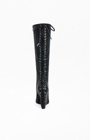 Women's Thaumus Black Wedge Boots image number 3