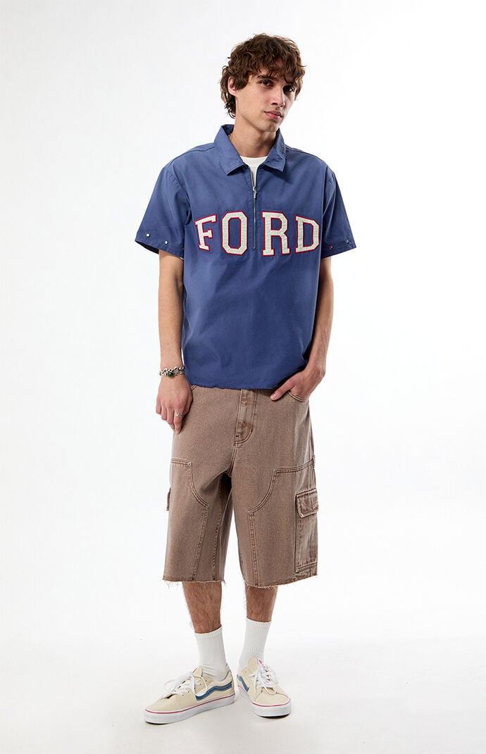 FORD Quarter Zip Stud Shirt