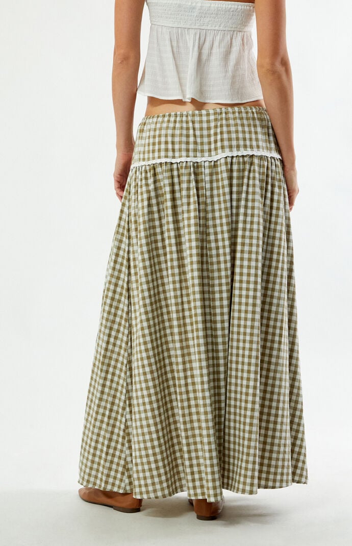 Daisy Street Gingham Maxi Skirt