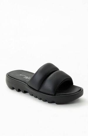 Women's Black Cardi B Slide Sandals