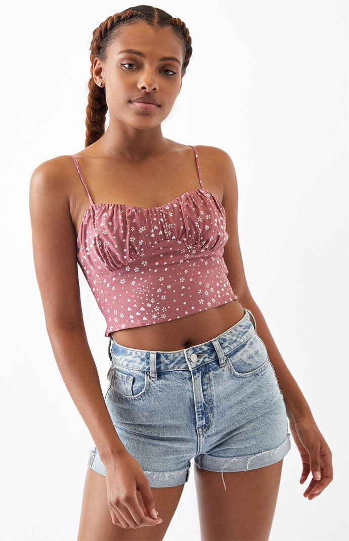 Ruched Bustier Tank Top