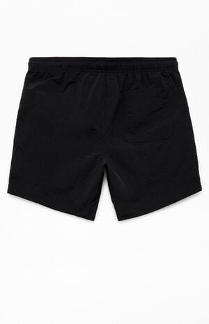 Black Solid Collegiate 6.5" Swim Trunks image number 2