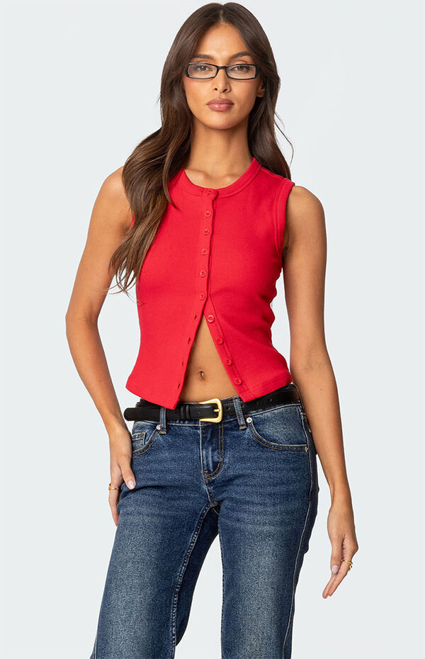 Basel Button Up Tank Top