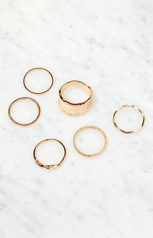 6 Pack Twist Rings image number 1