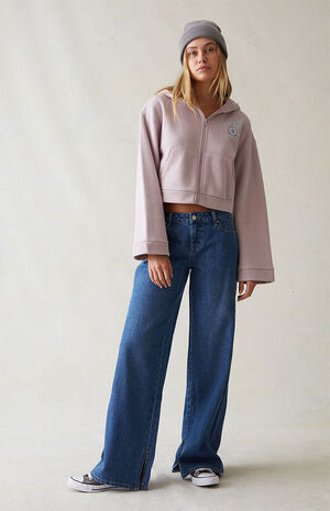 Eco Dark Indigo Low Rise Baggy Jeans image number 2