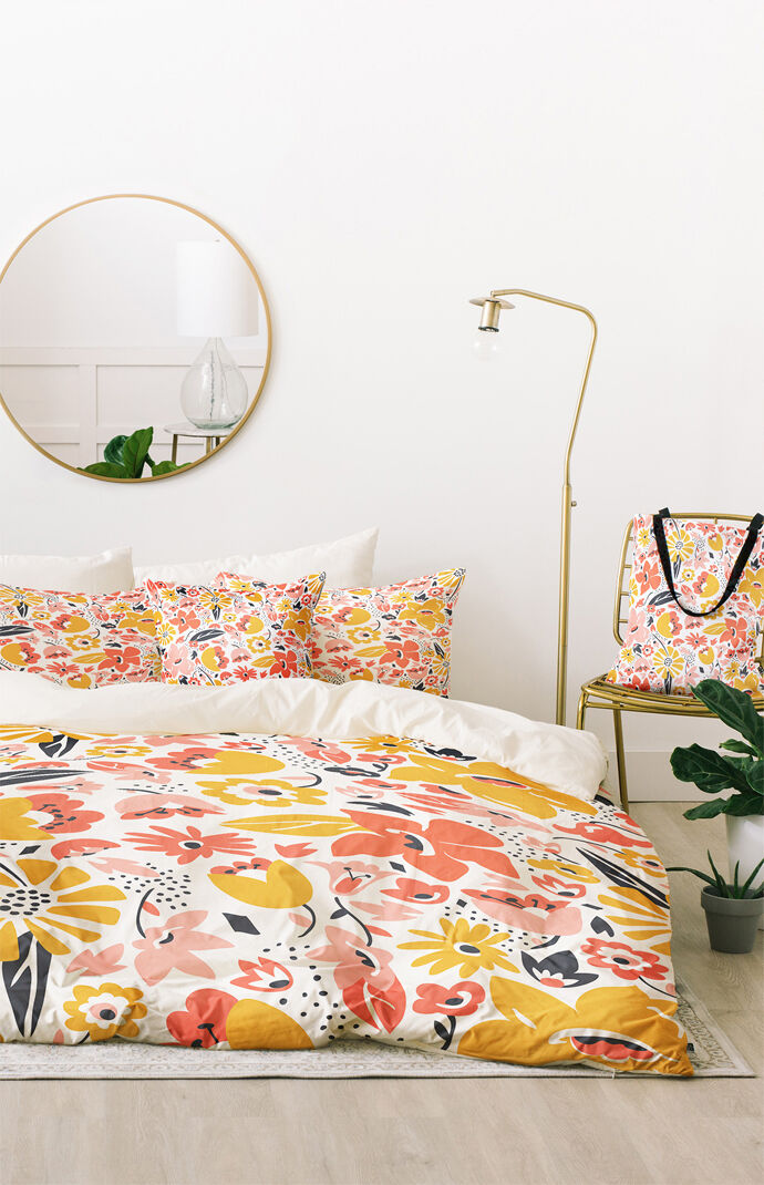 Retro Floral Duvet Set