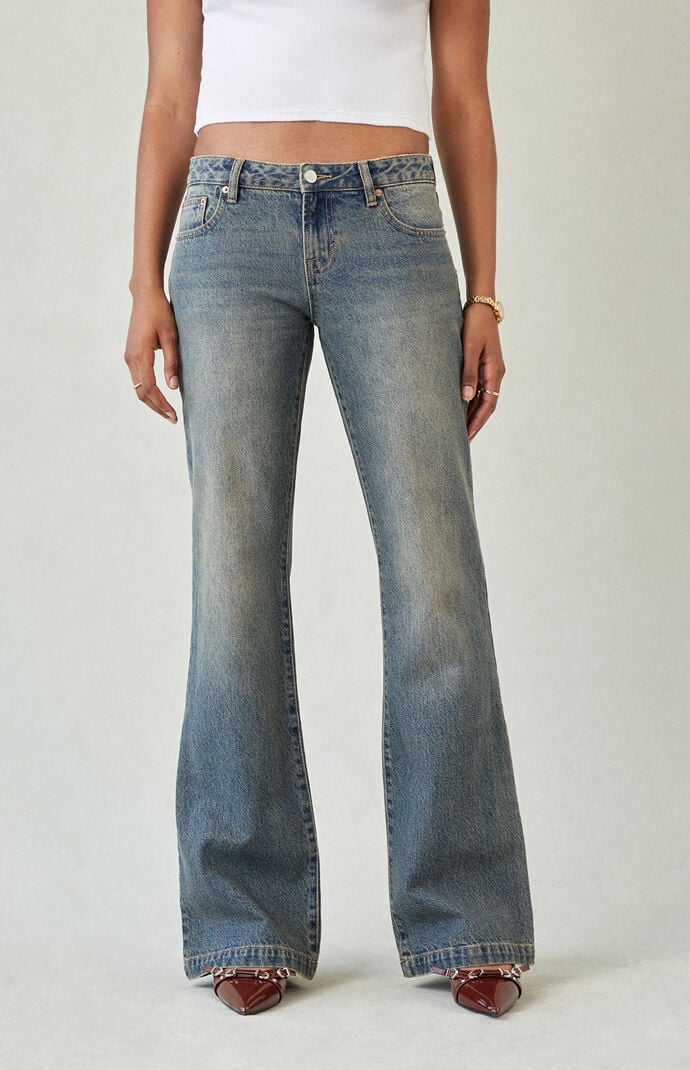 【BOK PLACE】2 Button Wash Span Semi Bootcut Denim Pants 3044240_BQ.png