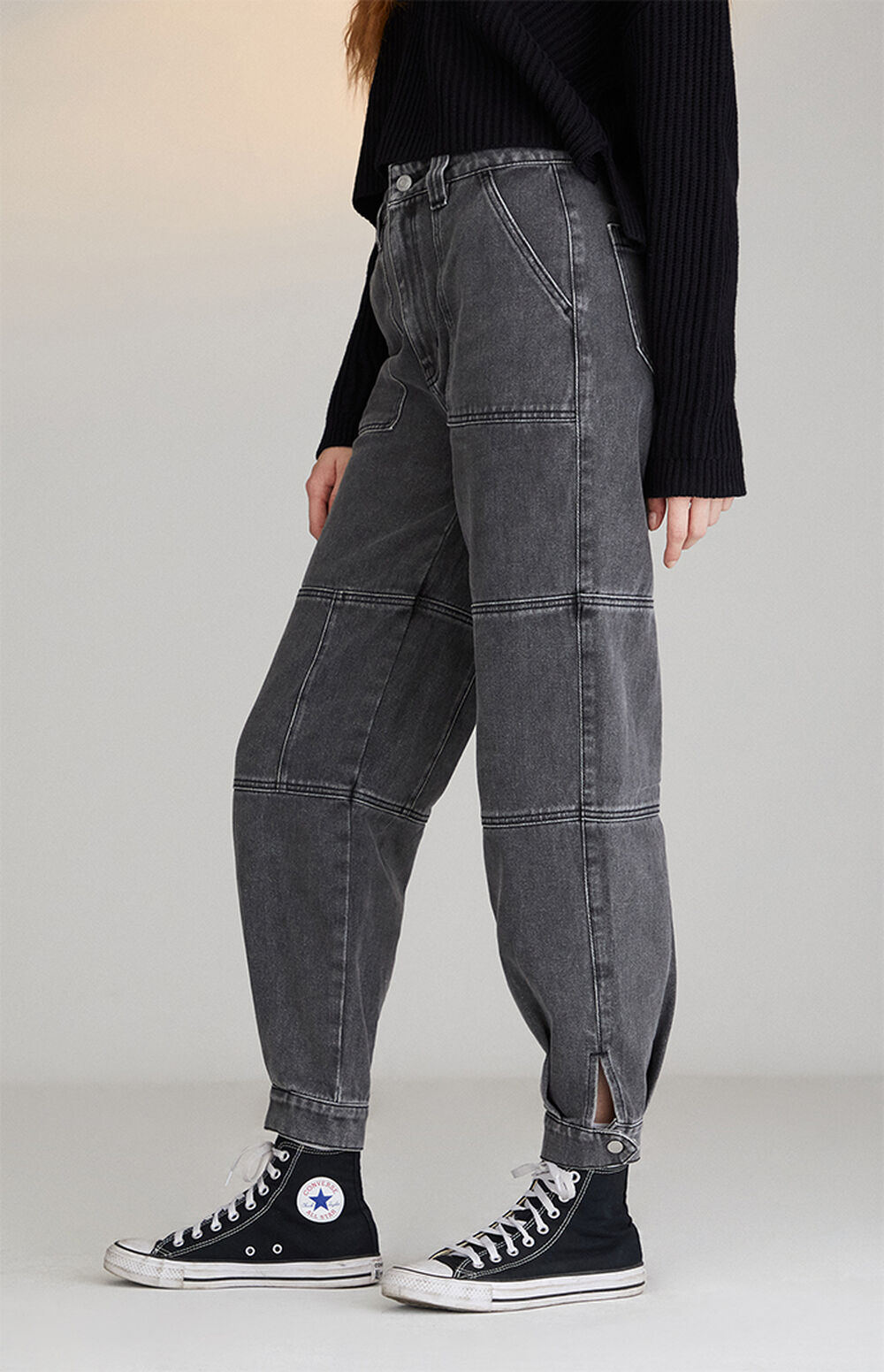 PacSun Dark Gray Boyfriend Cargo Pants PacSun