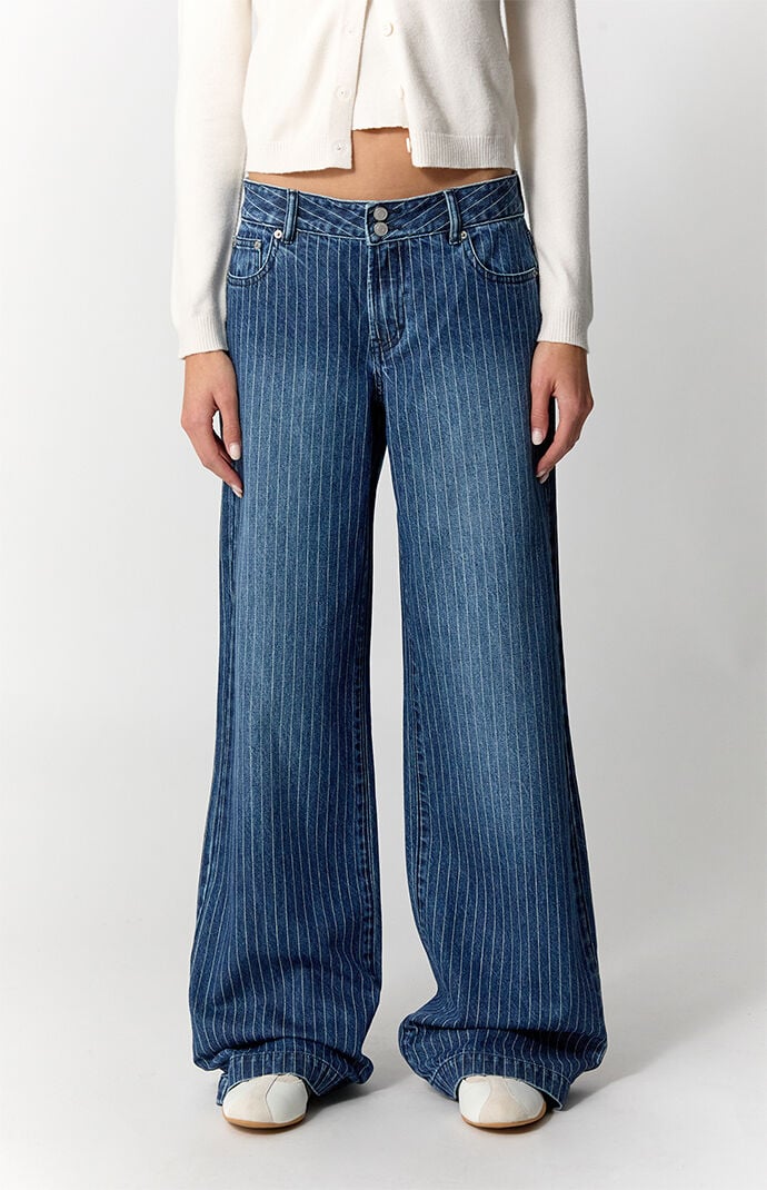 Pacsun Casey Low Rise Baggy Jeans Pinstripe