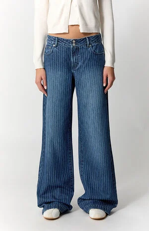 Casey Low Rise Baggy Jeans Pinstripe image number 2