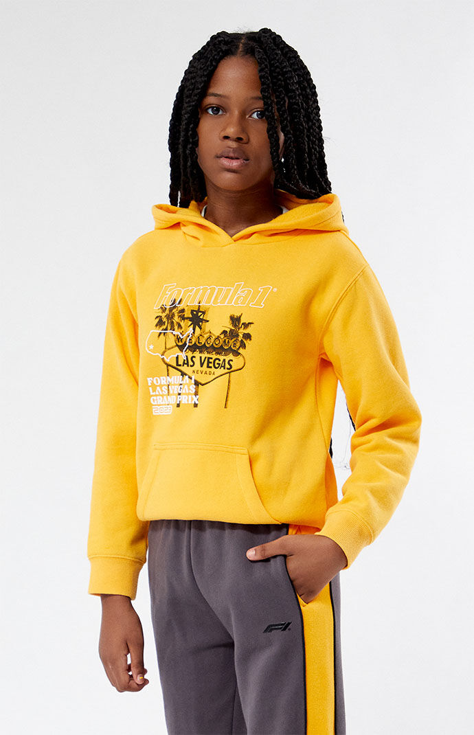 Pull and bear yellow hoodie cheap