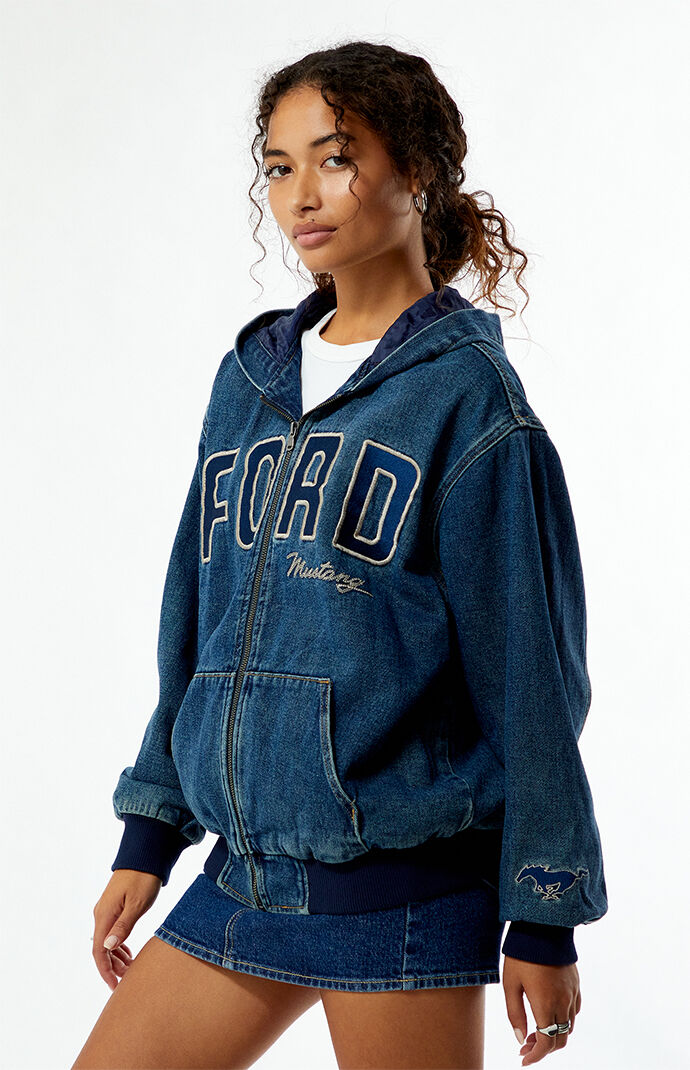 FORD Mustang Denim Workwear Hooded Jacket | Pacsun